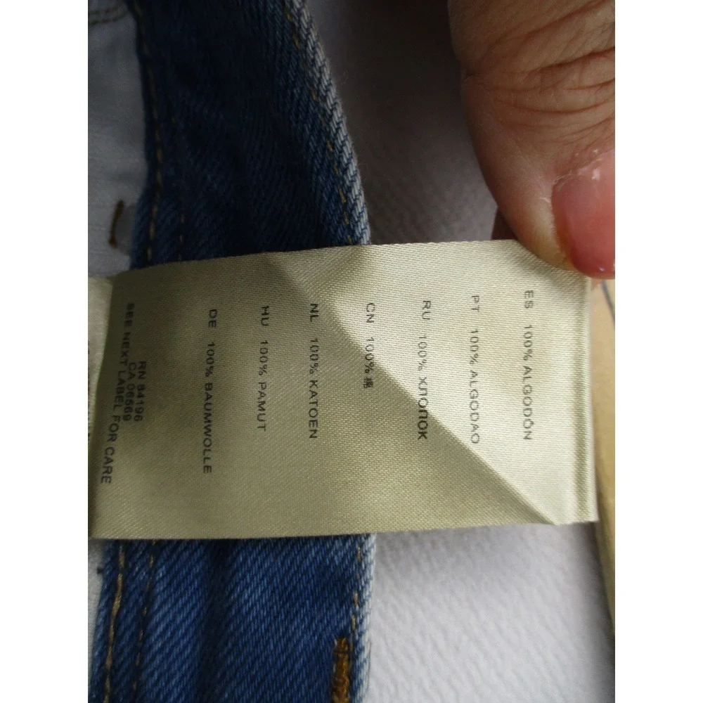 Antony Morato Jeans Mens 30 Blue Gold Denim Slim Fit Light Wash Distressed Vtg